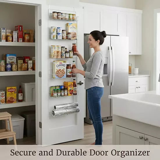 Portsmouth Home 5-Foot Over The Door Storage Rack 9 Portsmouth Home 5-Foot Over The Door Storage Rack - Image 7