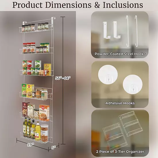 Portsmouth Home 5-Foot Over The Door Storage Rack 10 Portsmouth Home 5-Foot Over The Door Storage Rack - Image 8