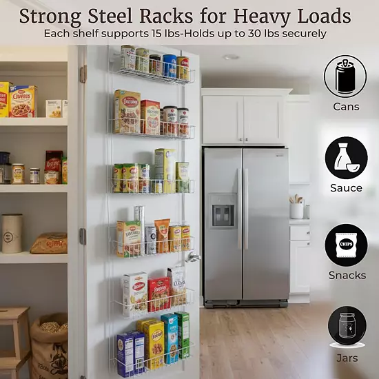 Portsmouth Home 5-Foot Over The Door Storage Rack 11 Portsmouth Home 5-Foot Over The Door Storage Rack - Image 9