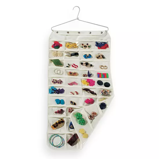 Household Essentials 80-Pocket Hanging Jewelry Bag 3 Household Essentials 80-Pocket Hanging Jewelry Bag
