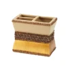 Avanti Braided Medallion Toothbrush Holder -Storage And Cleaning 2006390 Gold