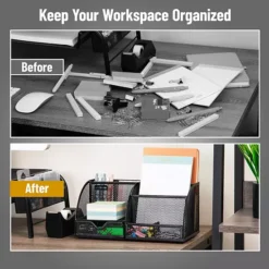 Mind Reader 7-Compartment Desk Organizer -Storage And Cleaning 21680540 CC ALT4