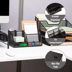 Mind Reader 7-Compartment Desk Organizer -Storage And Cleaning 21680540 CC ALT6