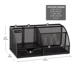 Mind Reader 7-Compartment Desk Organizer -Storage And Cleaning 21680540 CC ALT9