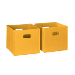 RiverRidge Kids Storage Bin 2-piece Set -Storage And Cleaning 2416382 Golden Yellow