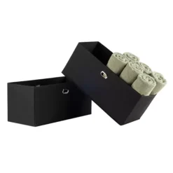 Winsome Torino Folding Storage Basket 2-piece Set -Storage And Cleaning 2708610 ALT2