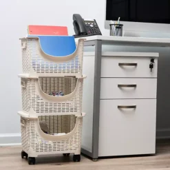 Mind Reader 3-Tier Stackable Storage Containers -Storage And Cleaning 27259225 CC ALT2