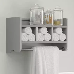 Bolton Bathroom Storage Cubby & Towel Bar Wall Shelf -Storage And Cleaning 2769685 ALT