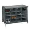 Simplify 16-Compartment Shoe Storage Cubby 1 Simplify 16-Compartment Shoe Storage Cubby -Storage And Cleaning 3023226 Gray
