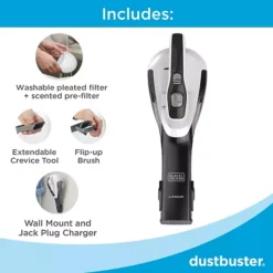Black & Decker BLACK+DECKER™ Lithium Cordless Hand Vacuum With Scented Filter (HLVA320JS10) 15 Black & Decker BLACK+DECKER™ Lithium Cordless Hand Vacuum With Scented Filter (HLVA320JS10) -Storage And Cleaning 3030325 ALT3