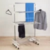 Portsmouth Home Rolling Heavy Duty 3-Tier Laundry Drying Rack -Storage And Cleaning 3122700