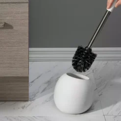 Bath Bliss Ceramic Dome Toilet Brush & Holder -Storage And Cleaning 3350630 ALT3