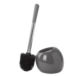 Bath Bliss Ceramic Dome Toilet Brush & Holder -Storage And Cleaning 3350630 Gray 1