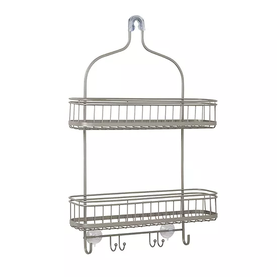 Zenna Home Satin Nickel Extra Wide Shower Caddy 6 Zenna Home Satin Nickel Extra Wide Shower Caddy - Image 4