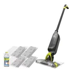 Shark® VACMOP Pro Cordless Hard Floor Vacuum Mop With Led Headlights, 4 Disposable Pads & 12-oz. Cleaning Solution, Charcoal Gray (VM252)
