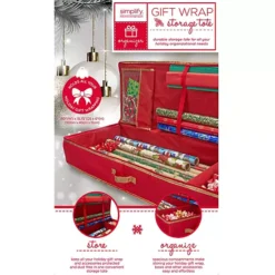 Simplify Holiday Gift Wrap Storage Tote -Storage And Cleaning 4514979 ALT6