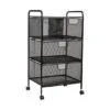 Mind Reader Metal Rolling File Cart With 3 Drawers -Storage And Cleaning 4789395