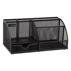 Mind Reader 7-Compartment Desk Organizer -Storage And Cleaning 4789819 Black 1