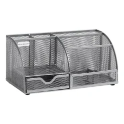 Mind Reader 7-Compartment Desk Organizer -Storage And Cleaning 4789819 Gray