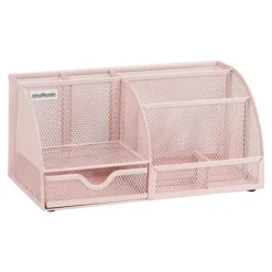 Mind Reader 7-Compartment Desk Organizer -Storage And Cleaning 4789819 Pink