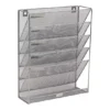 Mind Reader Hanging Wall File Organizer -Storage And Cleaning 4789850 Silver