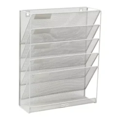 Mind Reader Hanging Wall File Organizer -Storage And Cleaning 4789850 White