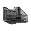 Mind Reader Three-Tiered Desk Organizer Tray -Storage And Cleaning 4789878 Black