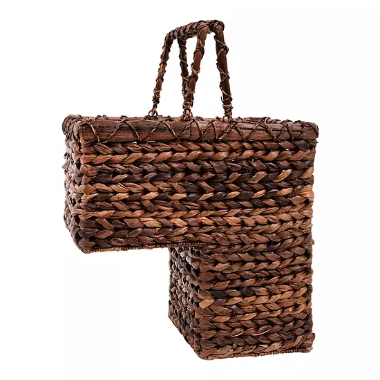 Storied Home Woven BacBac Leaf Stair Basket 8 Storied Home Woven BacBac Leaf Stair Basket - Image 6