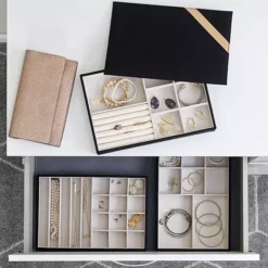 Household Essentials Stackable Jewelry Trays 3-pack Set -Storage And Cleaning 5132204 ALT3