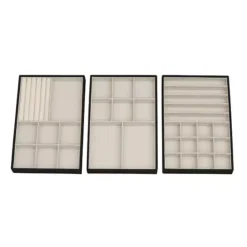 Household Essentials Stackable Jewelry Trays 3-pack Set -Storage And Cleaning 5132204 ALT7