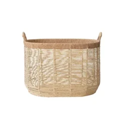 RGI Home Oval Woven Paper Cord Decorative Large Storage Basket With Handles -Storage And Cleaning 52530862 CC ALT2