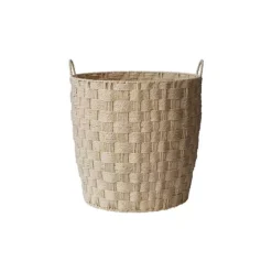 RGI Home Round Paper Cord Decorative Medium Storage Basket With Checkerboard Weave & Handles 9 RGI Home Round Paper Cord Decorative Medium Storage Basket With Checkerboard Weave & Handles -Storage And Cleaning 52530866 CC ALT2