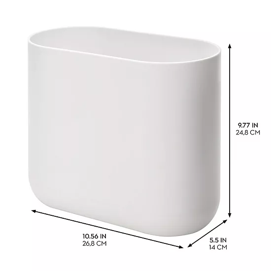 IDesign 2-pc. Oval Plastic Bathroom Trash Can Set 6 IDesign 2-pc. Oval Plastic Bathroom Trash Can Set - Image 4