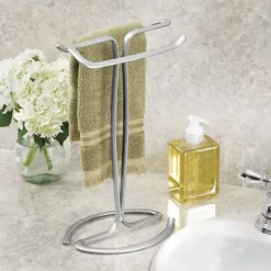 IDesign 2-pc. T-Shape Countertop Hand Towel Holder Set -Storage And Cleaning 53631880 CC ALT3