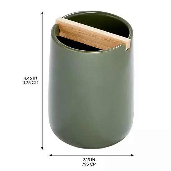 IDesign 2-pc. Toothbrush Holder With Removable Wood Divider Set 6 IDesign 2-pc. Toothbrush Holder With Removable Wood Divider Set - Image 4
