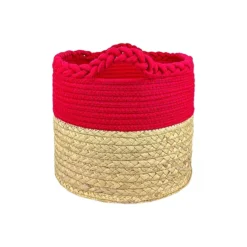 Merry And Bright Large Woven Red Storage Bin -Storage And Cleaning 53949870 CC ALT3