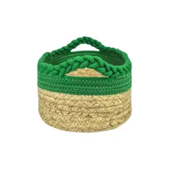 Merry And Bright Small Woven Green Storage Bin -Storage And Cleaning 53949871 CC ALT3
