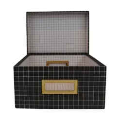 St. Nicholas Square® Small Lidded Storage Box With Handle -Storage And Cleaning 54168995 CC ALT2