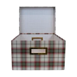 St. Nicholas Square® Large Lidded Plaid Storage Box -Storage And Cleaning 54168996 CC ALT3
