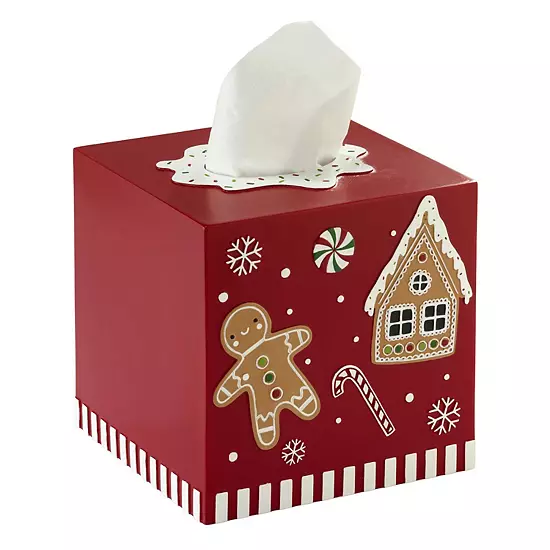 Avanti Gingerbread Man Tissue Box Cover 6 Avanti Gingerbread Man Tissue Box Cover - Image 4