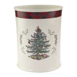 Spode Christmas Tree Tartan Wastebasket