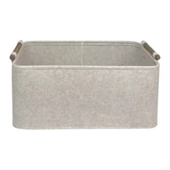 Belle Maison Large Felt Bin With Wooden Handles -Storage And Cleaning 54948922 CC ALT2