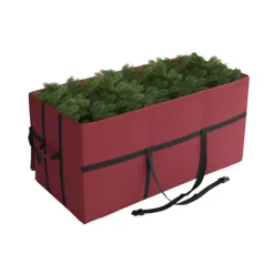 Hastings Home 7.5-ft. Red Canvas Christmas Tree Storage Bag -Storage And Cleaning 5615754 ALT2