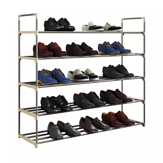 Hastings Home 5-Tier 30 Pair Shoe Storage Rack 5 Hastings Home 5-Tier 30 Pair Shoe Storage Rack - Image 3