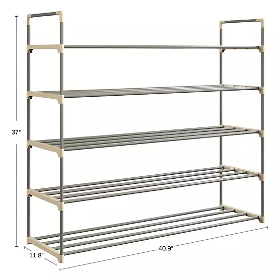 Hastings Home 5-Tier 30 Pair Shoe Storage Rack 9 Hastings Home 5-Tier 30 Pair Shoe Storage Rack - Image 7