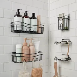Bath Bliss 5-pc. Adhesive Shower Caddy Organizer Set -Storage And Cleaning 56233852 CC ALT3