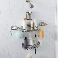 Bath Bliss 5-pc. Adhesive Shower Caddy Organizer Set -Storage And Cleaning 56233852 CC ALT4