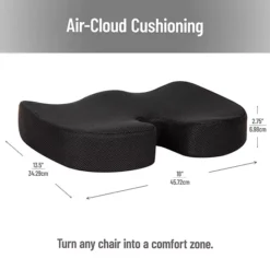 Mind Reader Memory Foam Seat Cushion With Air-Cloud Technology -Storage And Cleaning 56317383 CC ALT10