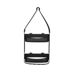 Bath Bliss 2 Way Convertible Shower Caddy -Storage And Cleaning 5739531 Black