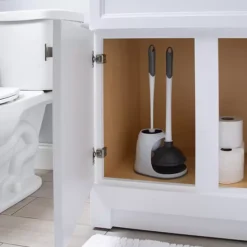 Bath Bliss 2-in-1 Bowl Brush & Plunger -Storage And Cleaning 5739541 ALT6